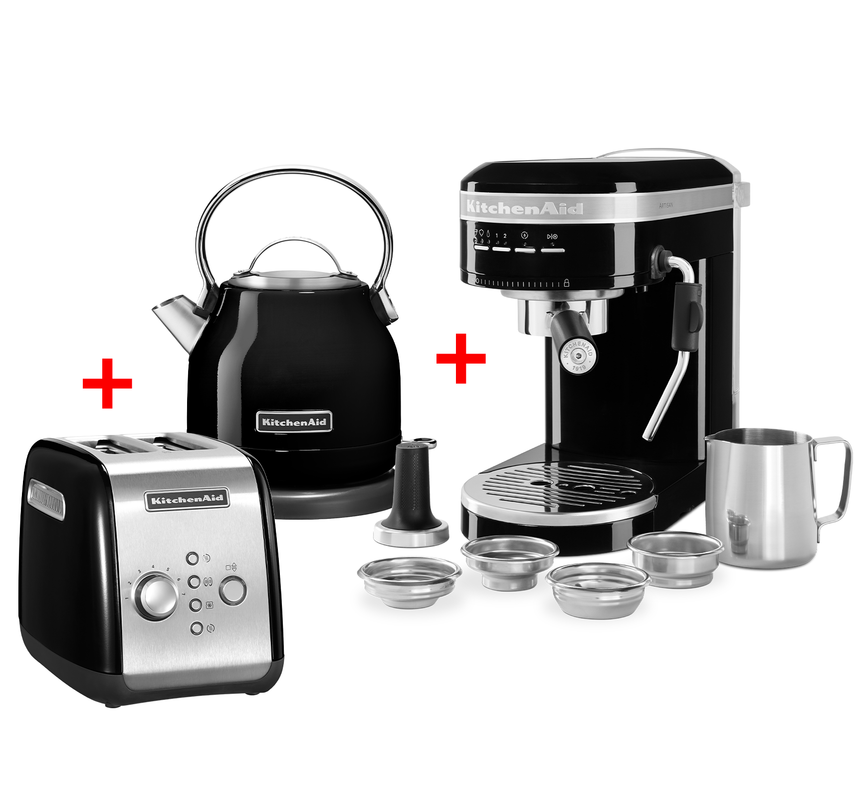 KitchenAid Výhodný set kávovar, toustovač, rychlovarná konvice, černá SETBF03