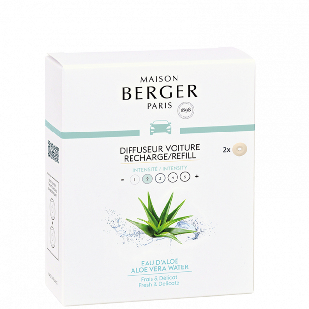 Maison Berger Paris Keramická náplň vůně do auta Voda z aloe, 2 ks 6649