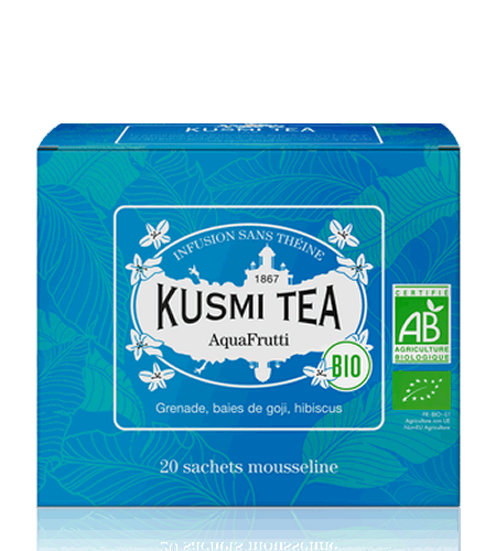 Kusmi Tea Porcovaný bylinný čaj AquaFrutti Bio, 20 sáčků 21683A1120