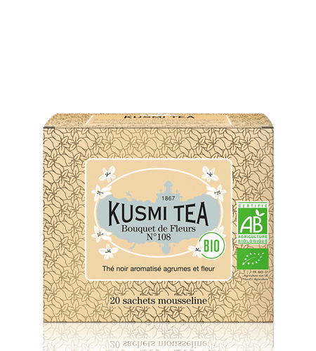 Kusmi Tea Porcovaný černý čaj Bouquet of Flower N°108 Bio, 20 sáčků 21671A1120