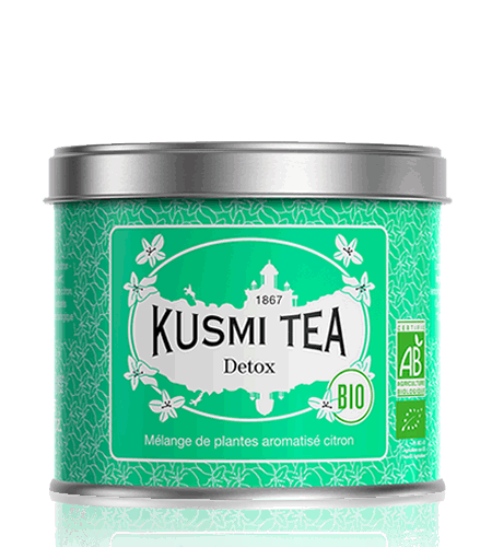 Kusmi Tea Sypaný bylinný čaj Detox Bio, kovová dóza 100 g 21640A1070