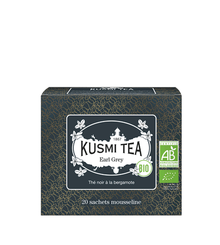 Kusmi Tea Porcovaný černý čaj Earl Grey Bio, 20 sáčků 21641A1120