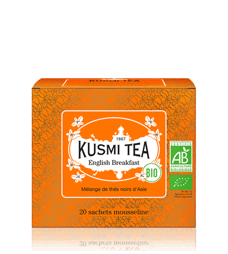 Kusmi Tea Porcovaný černý čaj English Breakfast Bio, 20 sáčků 21647A1120