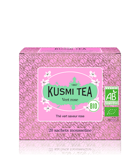 Kusmi Tea Porcovaný zelený čaj Green Rose Bio, 20 sáčků 21646A1120