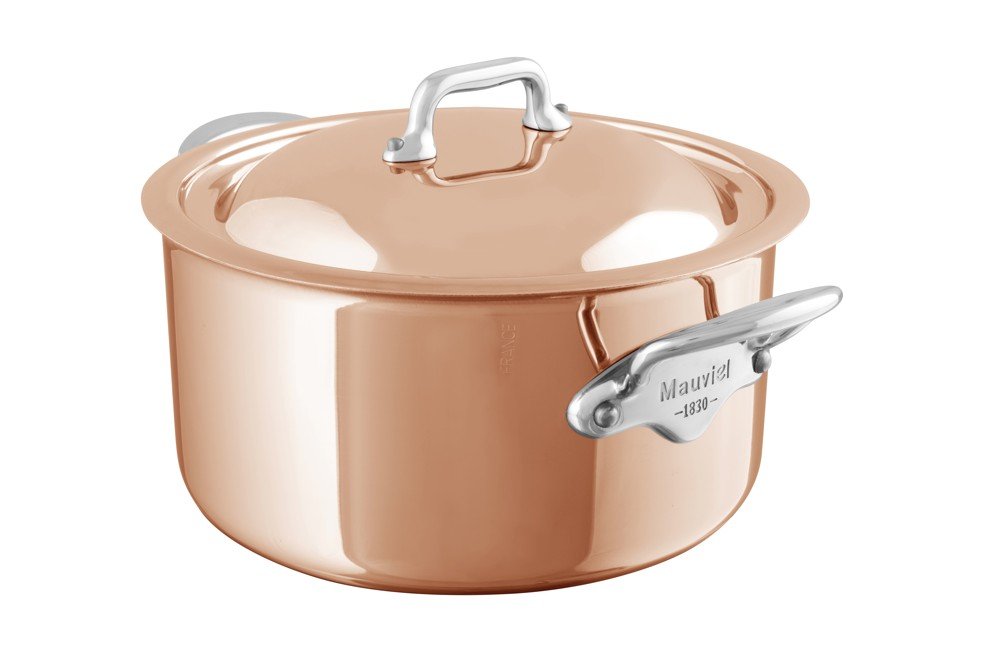 Mauviel M´6S měděný hrnec na indukci s poklicí, 20 cm / 3,4 l 053121