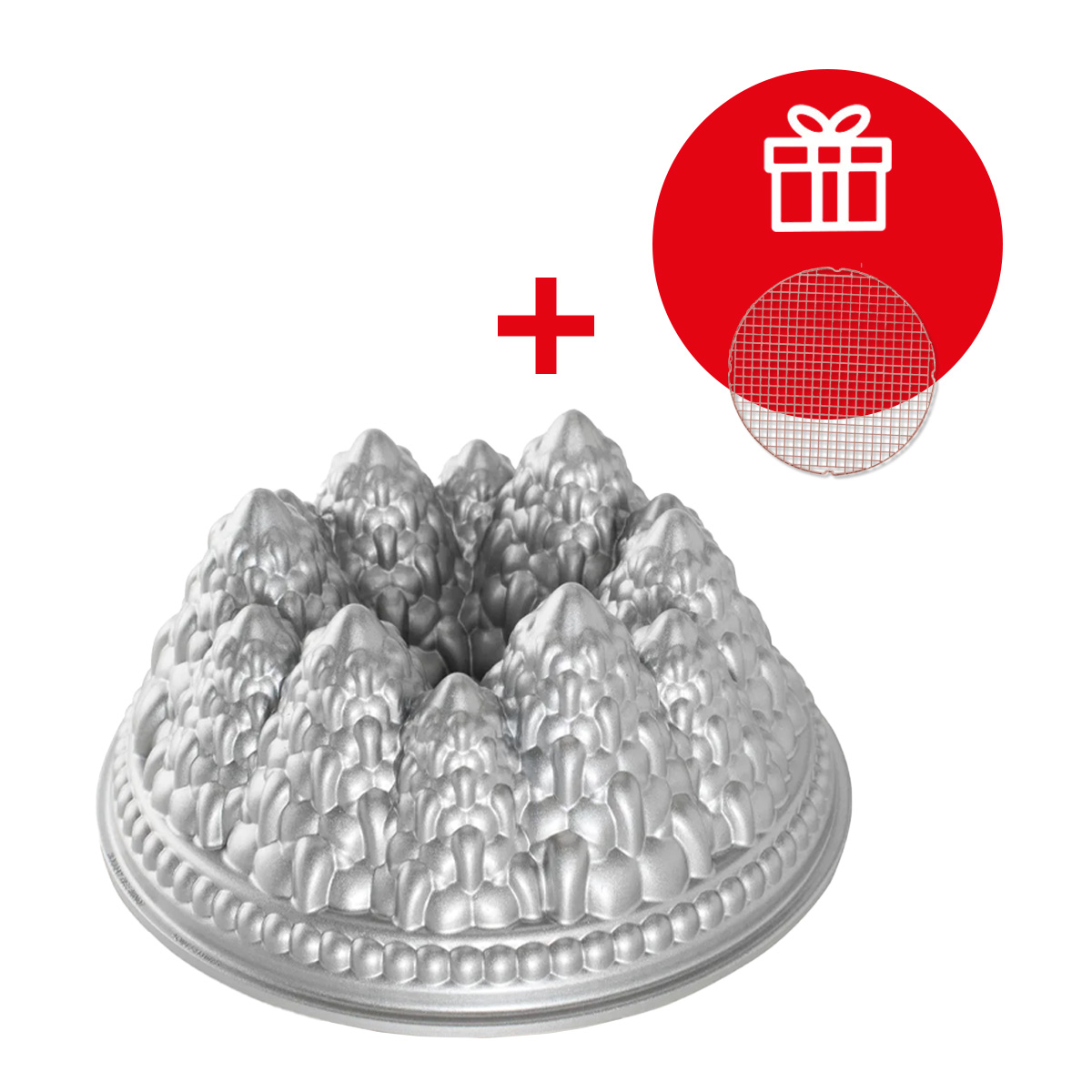 Nordic Ware Forma na bábovku Les, stříbrná, 2l 89737