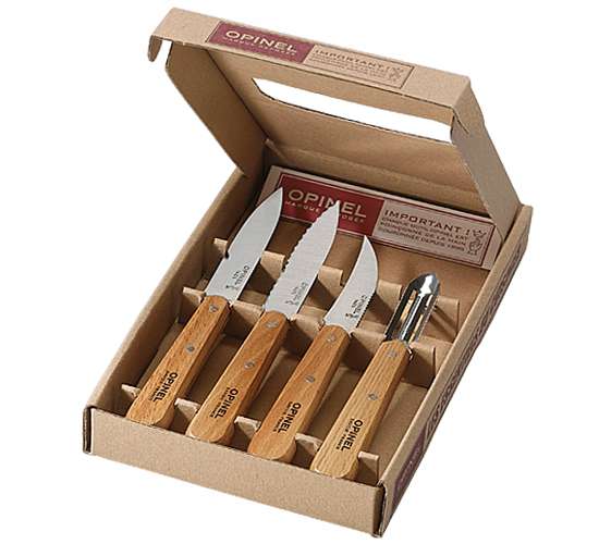 Opinel Sada nožů Les Essentiels natural, 4 ks 001300