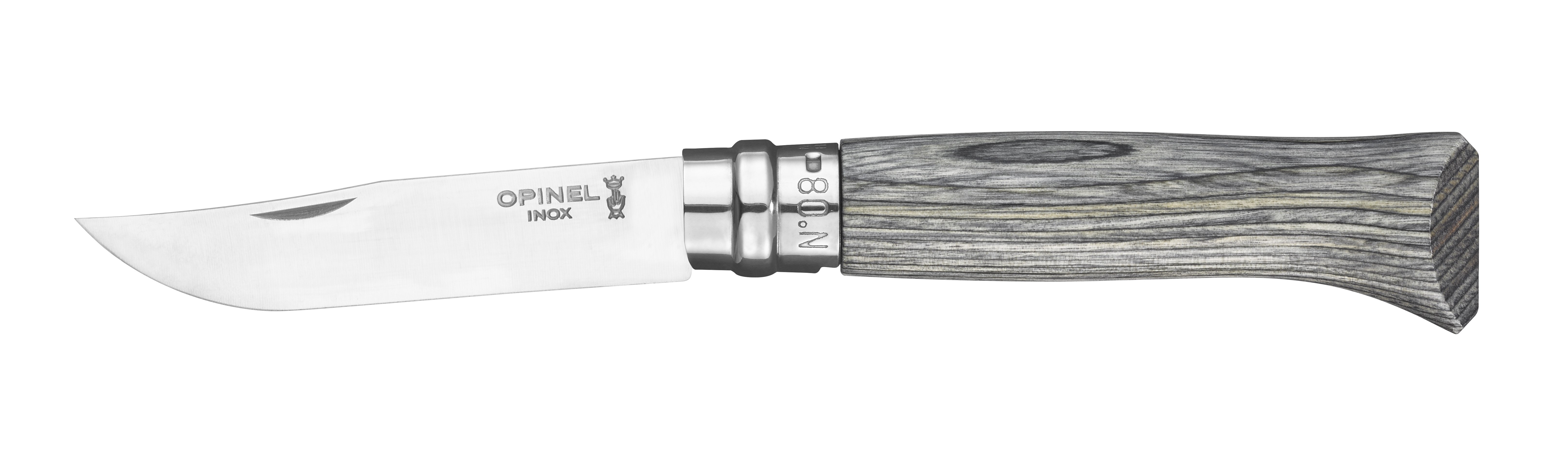 Opinel Zavírací nůž N°08, rukojeť finská bříza, 8,5 cm, šedivá 002389