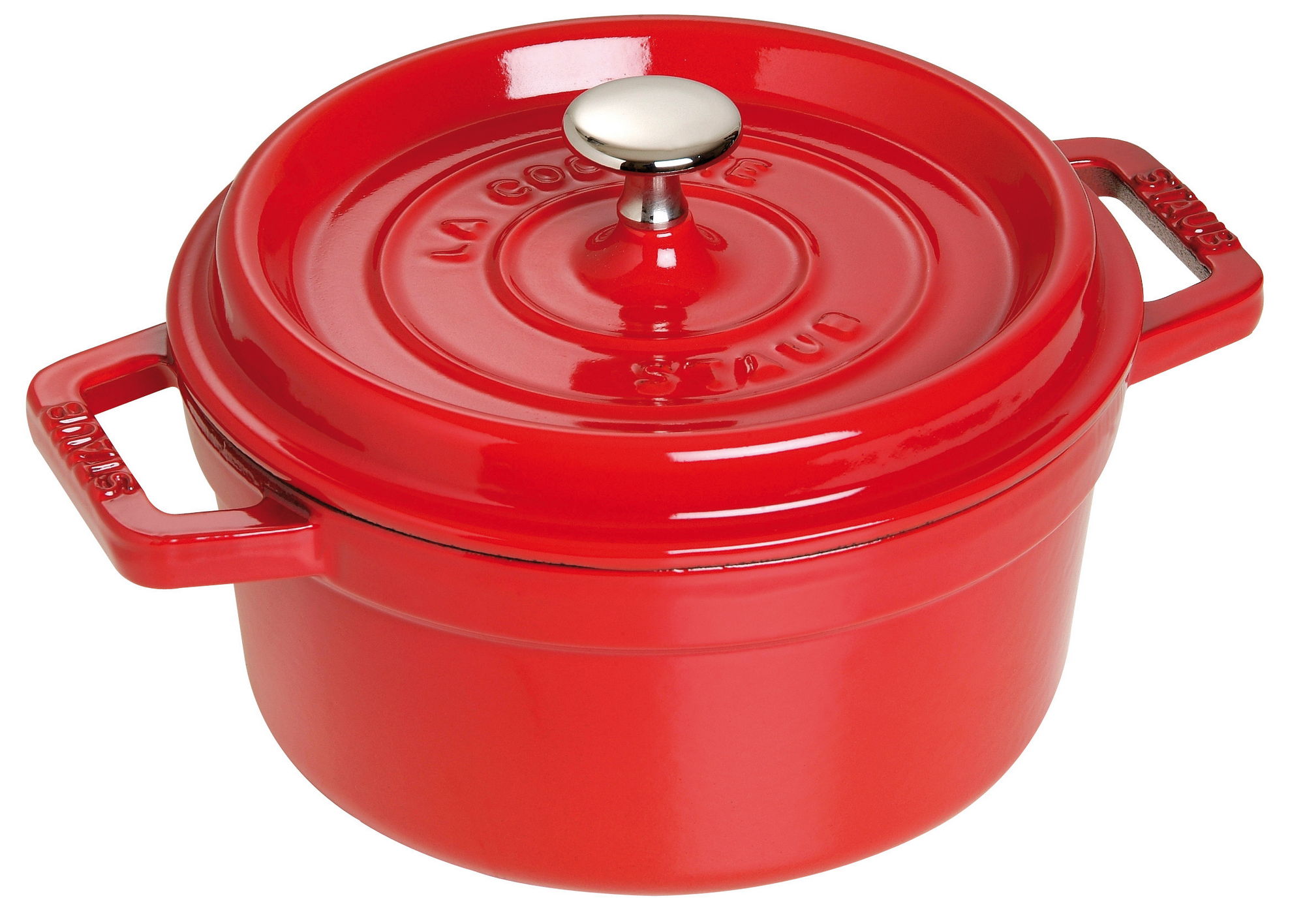 Staub Litinový hrnec s poklicí Cocotte, višňová, 24 cm / 3,8 l 1102406