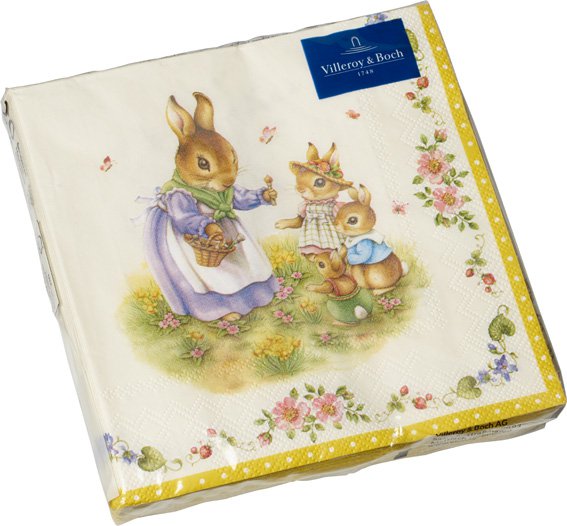 Villeroy & Boch Easter Accessoires ubrousky Easter Family, 33 x 33 cm 35-9072-0029