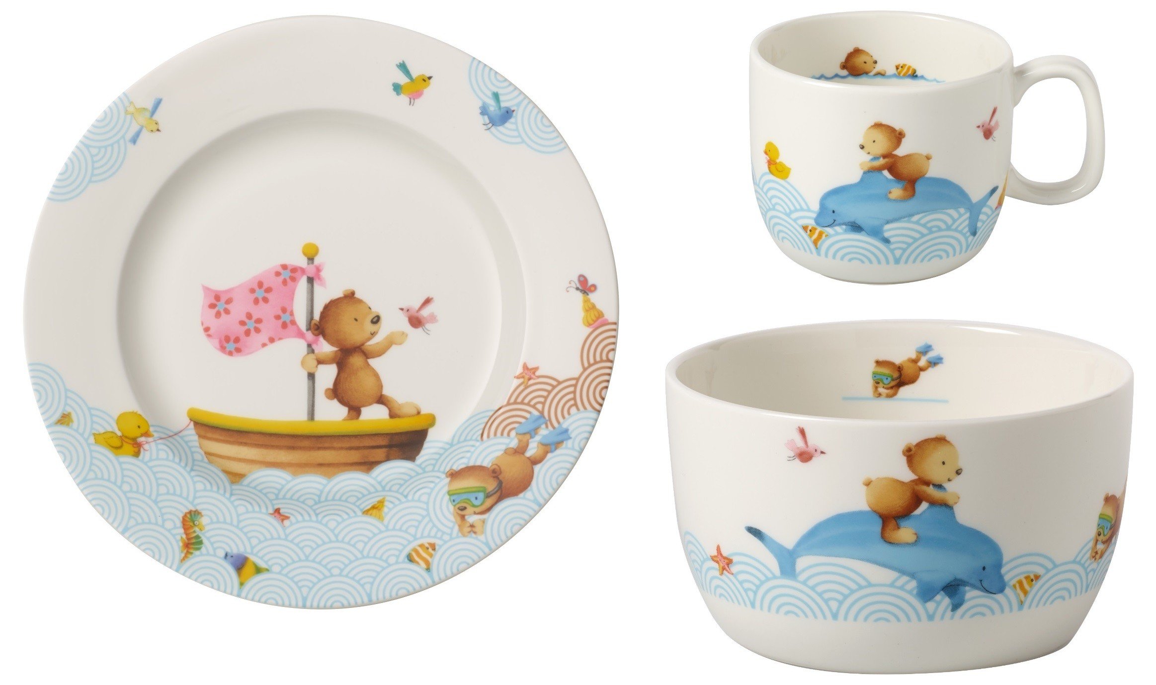 Villeroy & Boch Happy as a Bear sada dětského porcelánu, 3 ks 14-8664-8427