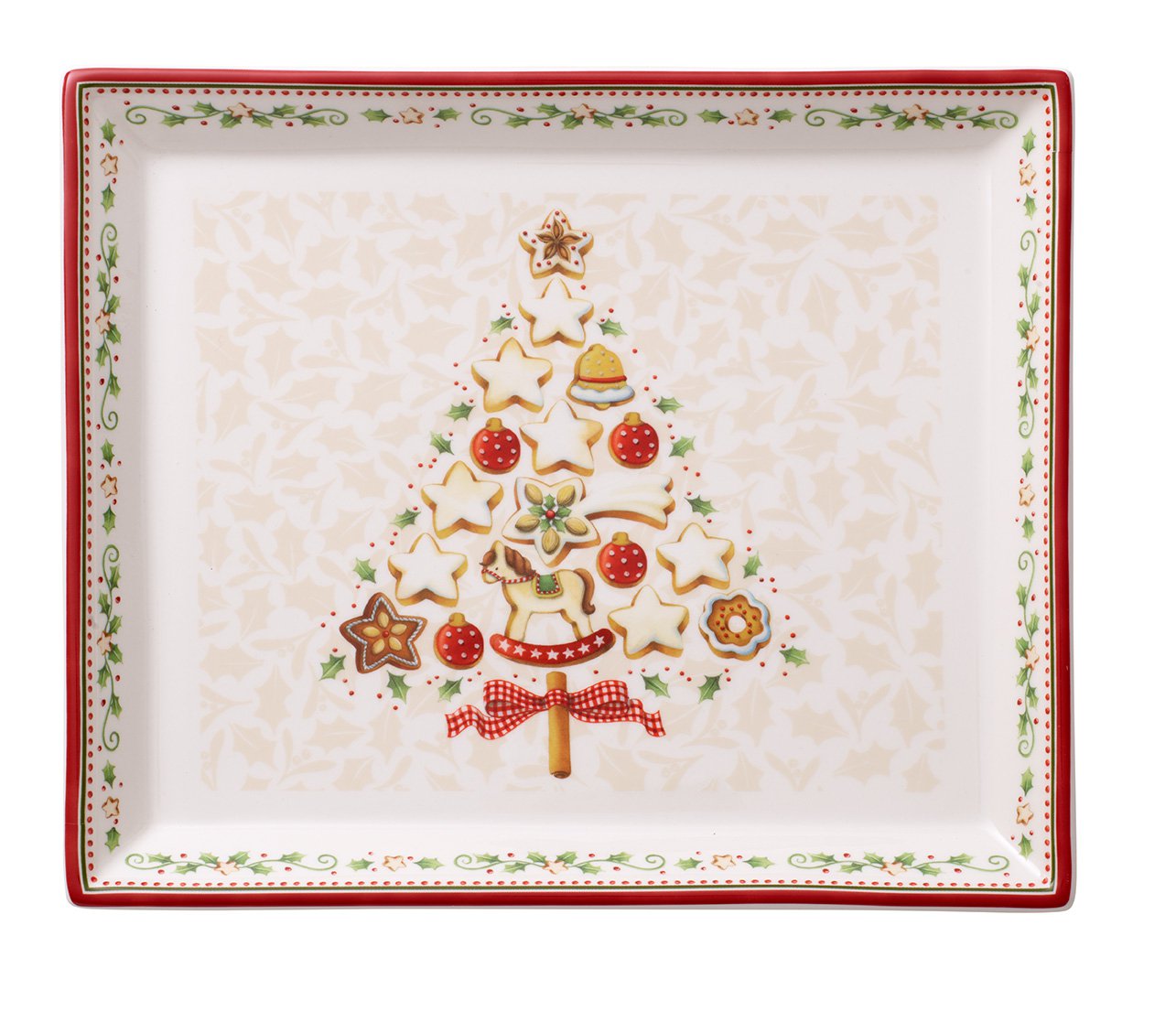 Villeroy & Boch Winter Bakery Delight hranatý koláčový podnos, 27 x 22,5 cm 14-8612-2856