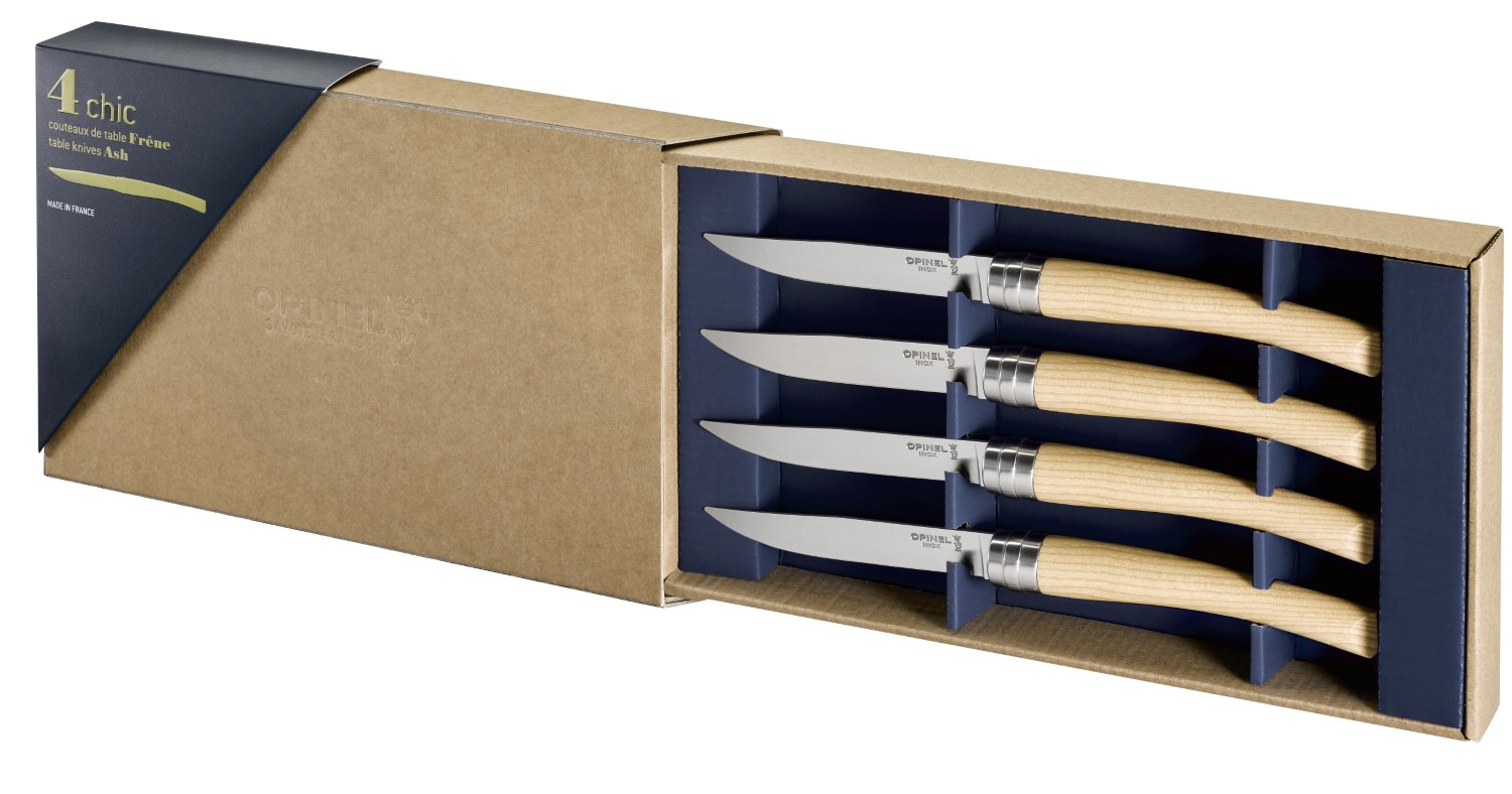 Opinel Sada steakových nožů Chic, 4ks, jasan 002482