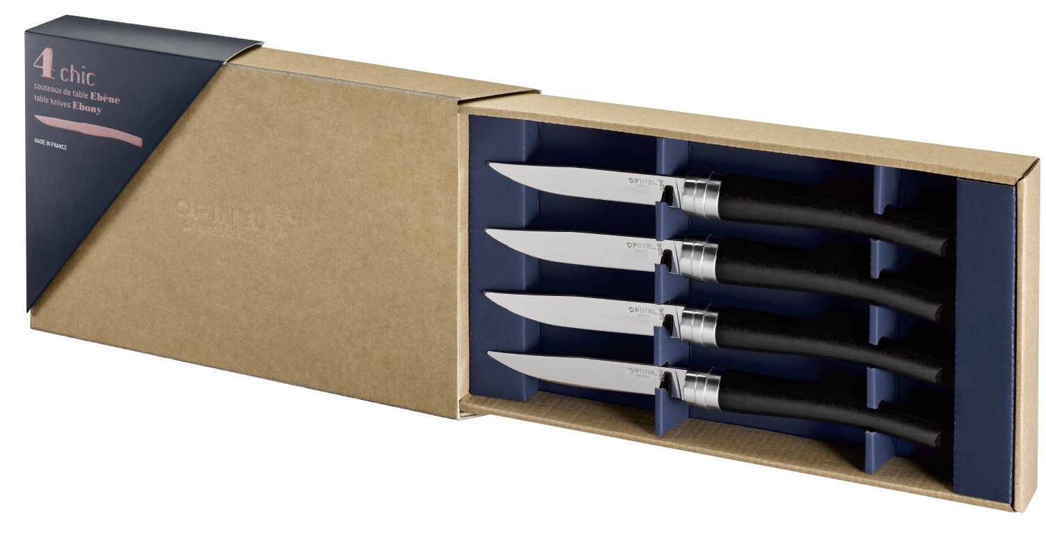 Opinel Sada steakových nožů Chic, 4 ks, eben 002480