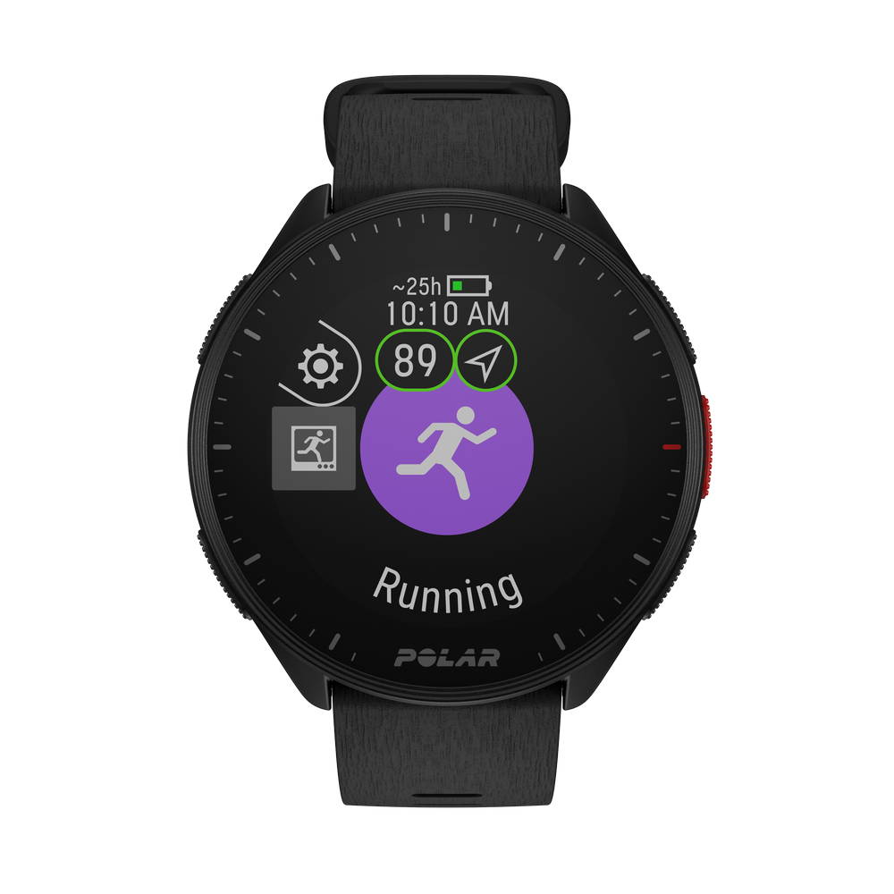 Polar Běžecké hodinky Pacer s GPS, velikost S-L, černá 900102174