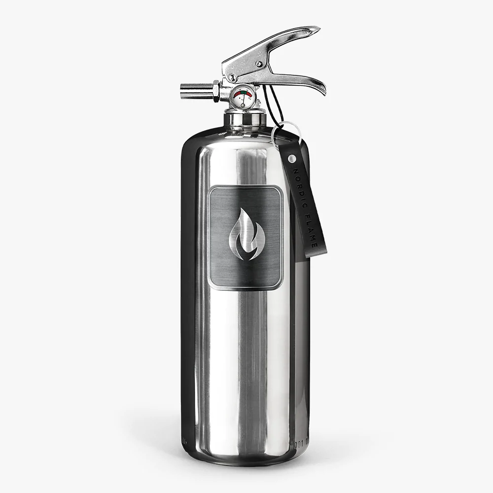 Nordic Flame Hasicí přístroj, práškový, 2 kg, nerezová ocel N140