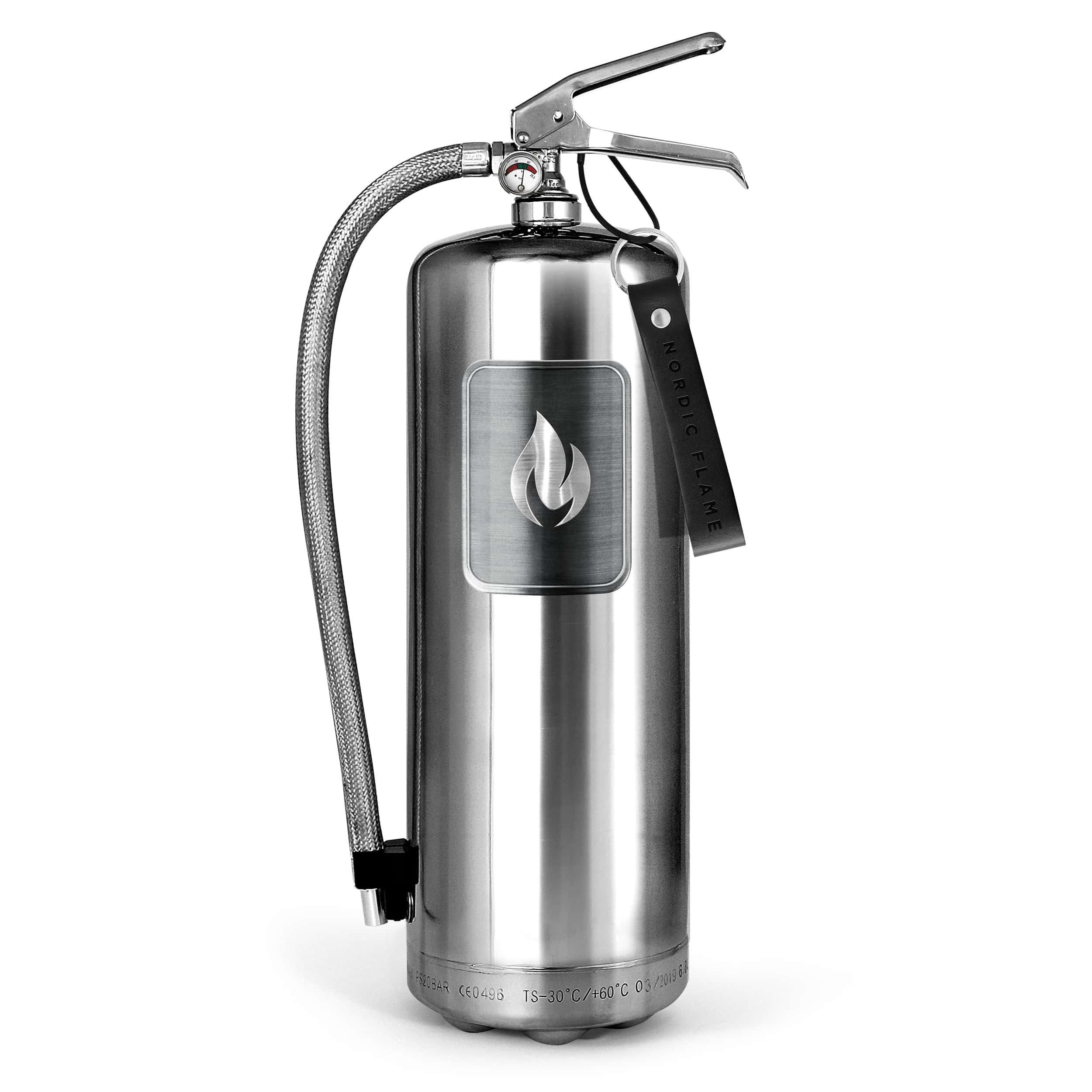 Nordic Flame Hasicí přístroj, práškový, 6 kg, nerezová ocel N151