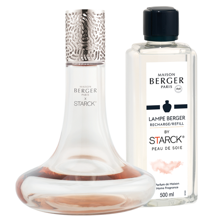 Maison Berger Paris Dárková sada: katalytická lampa Starck, růžová + Peau de Soie, 500 ml 4741
