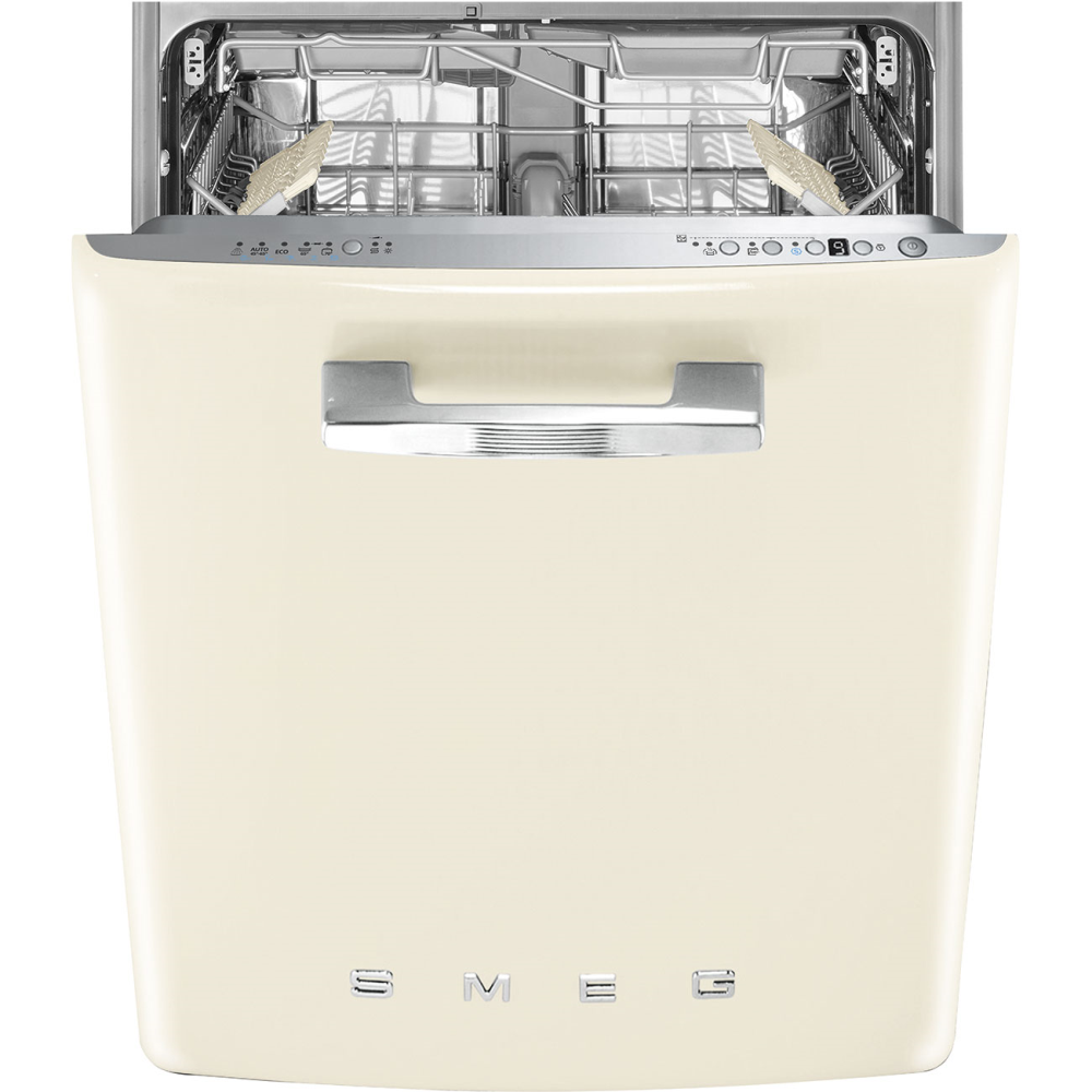 Smeg Vestavná myčka "pod linku", 50´s Style, 60cm, na 13 sad nádobí, krémová STFABCR3
