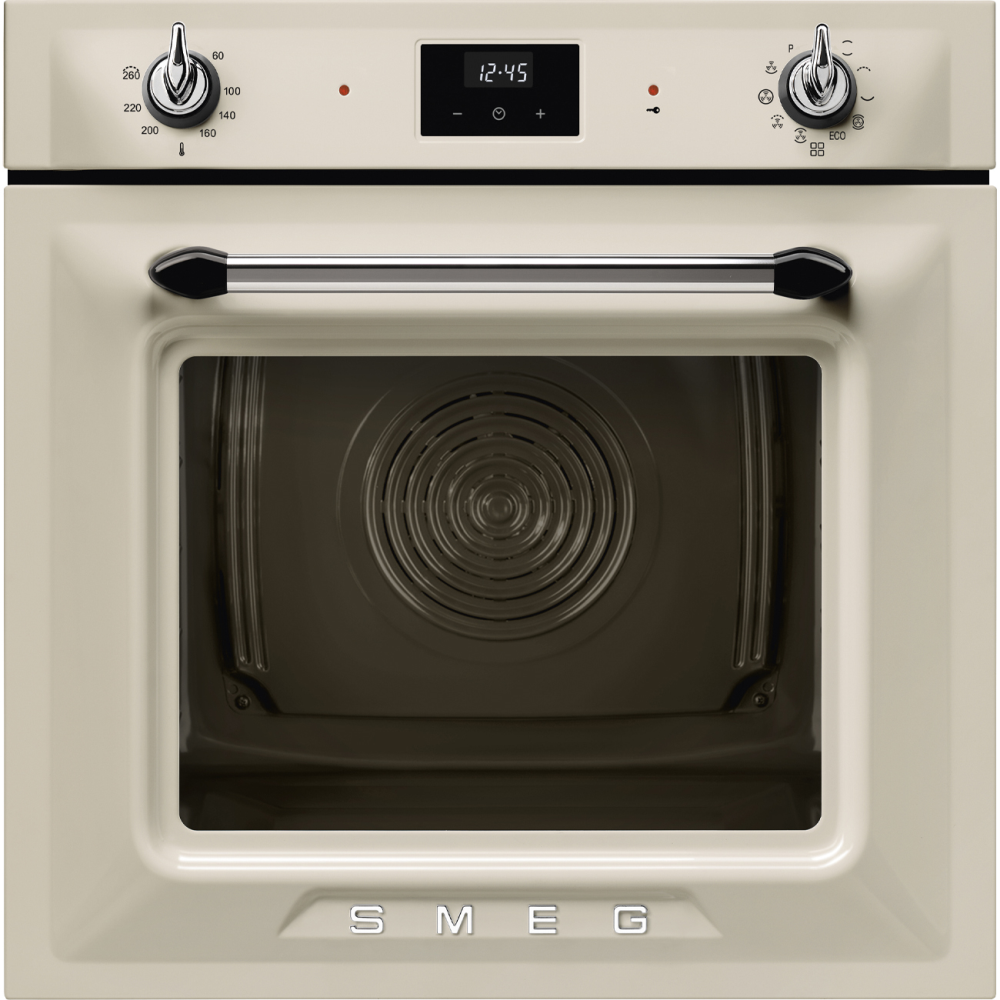 Smeg Vestavná horkovzdušná trouba Victoria SOP6900, pyrolytické čistění, krémová SOP6900TP