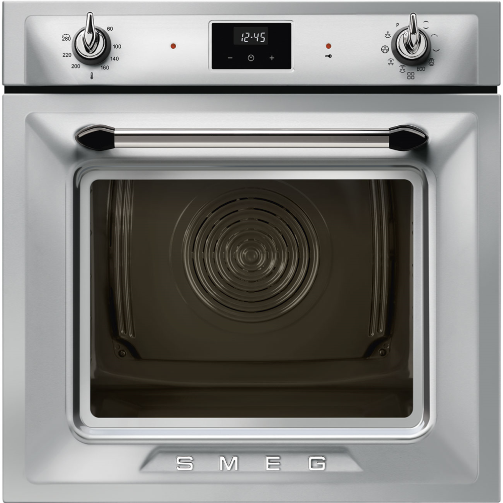 Smeg Vestavná horkovzdušná trouba Victoria SOP6900, pyrolytické čistění, nerezová SOP6900TX
