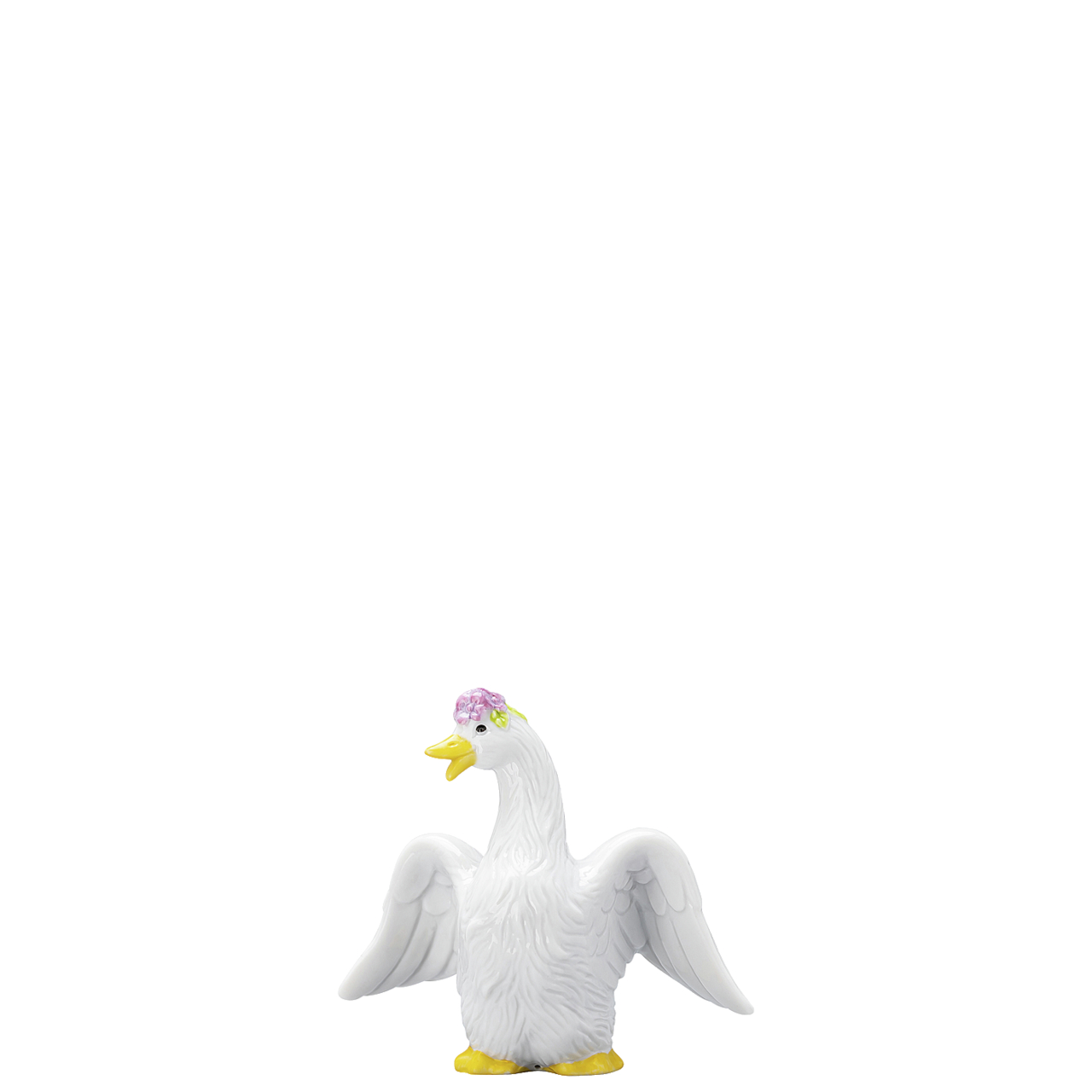Rosenthal Velikonoční figurka husa s květinou, 7 cm 02359-726051-88856