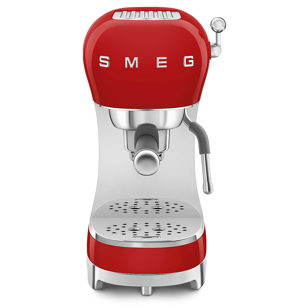 Smeg Pákový kávovar na espresso/cappucino ECF02, 50's Retro Style, červená ECF02RDEU