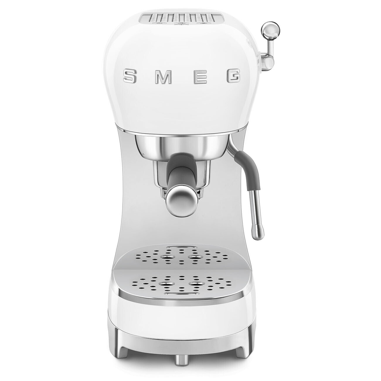 Smeg Pákový kávovar na espresso/cappucino ECF02, 50's Retro Style, bílá ECF02WHEU