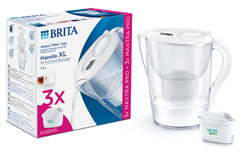 Brita Sada filtrační konvice Marella XL, 3,5 l, bílá + 3 filtry Maxtra Pro Pure Peformance 1052782