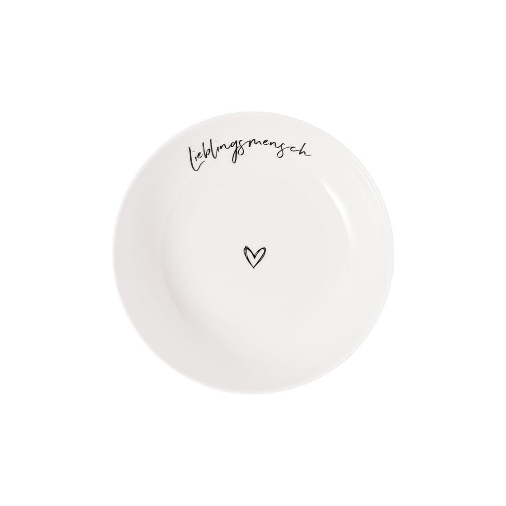 Villeroy & Boch Hluboký talíř/miska Statement "Lieblingsmensch", Ø 18,7 cm 10-1621-6501
