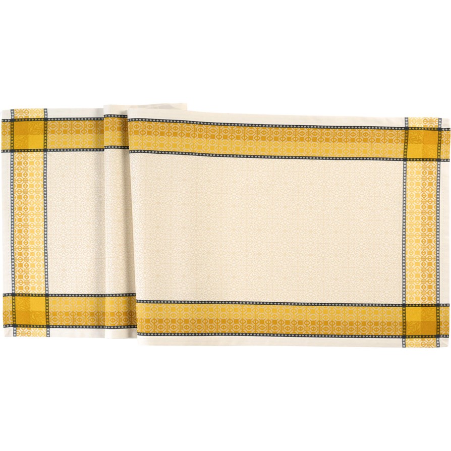 Sander Žakárový běhoun na stůl Luca, 47 x 150 cm, saffron 580569-07