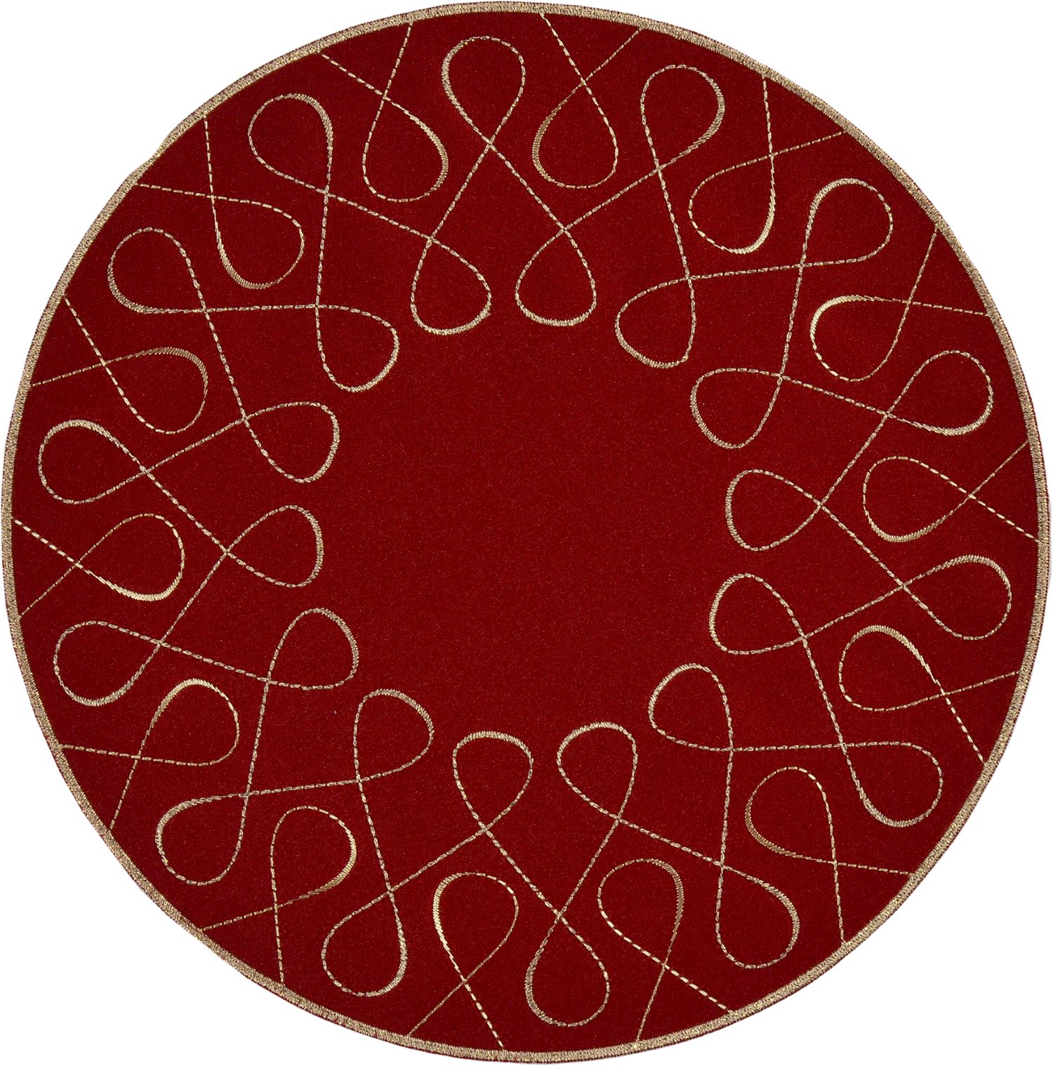 Sander Kulaté prostírání Curly, 28 cm, burgundy 826844-26