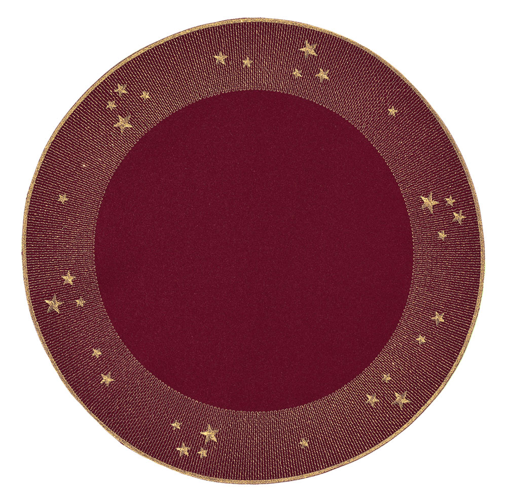 Sander Kulaté prostírání Starlight, 28 cm, burgundy 826944-26
