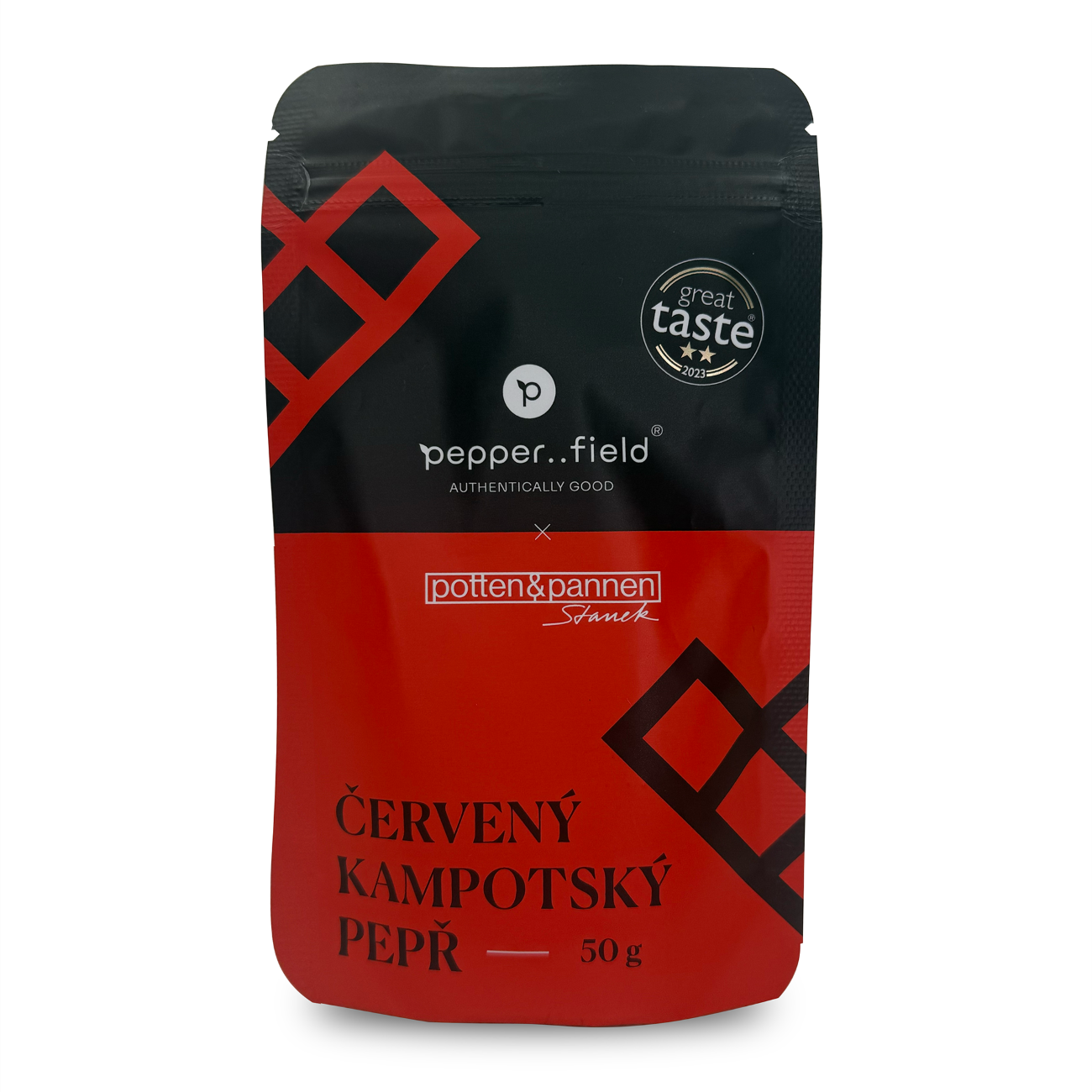 Pepperfield Kampotský pepř červený, 50g DOY-CERVENY-50
