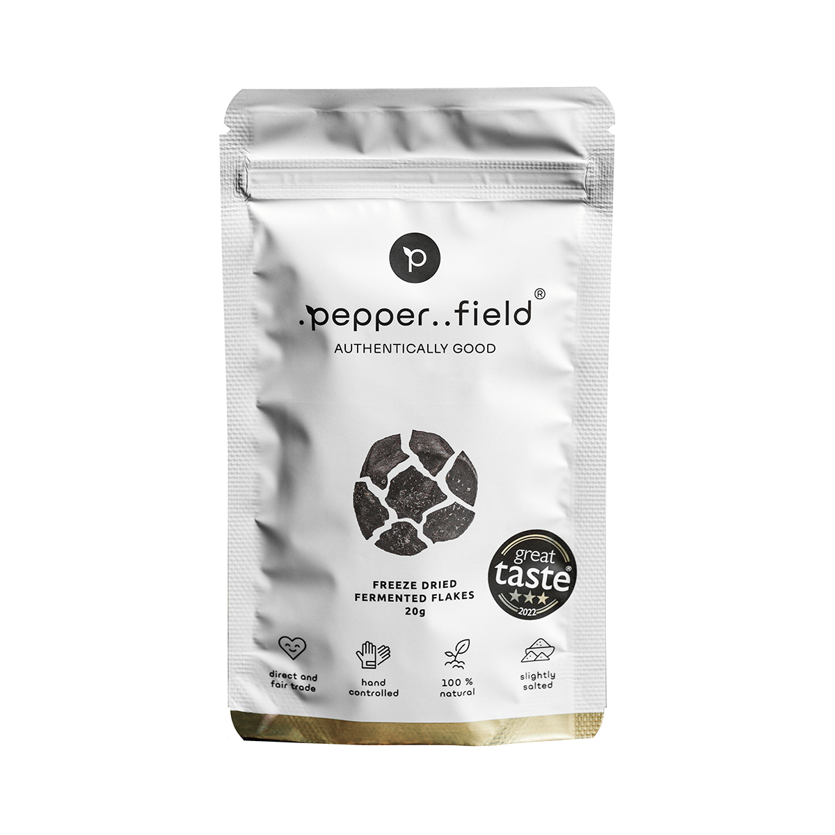 Pepperfield Pepper flakes - vločky mrazem sušeného fermentovaného Kampotského pepře 20 g LYO-FLAKES-20