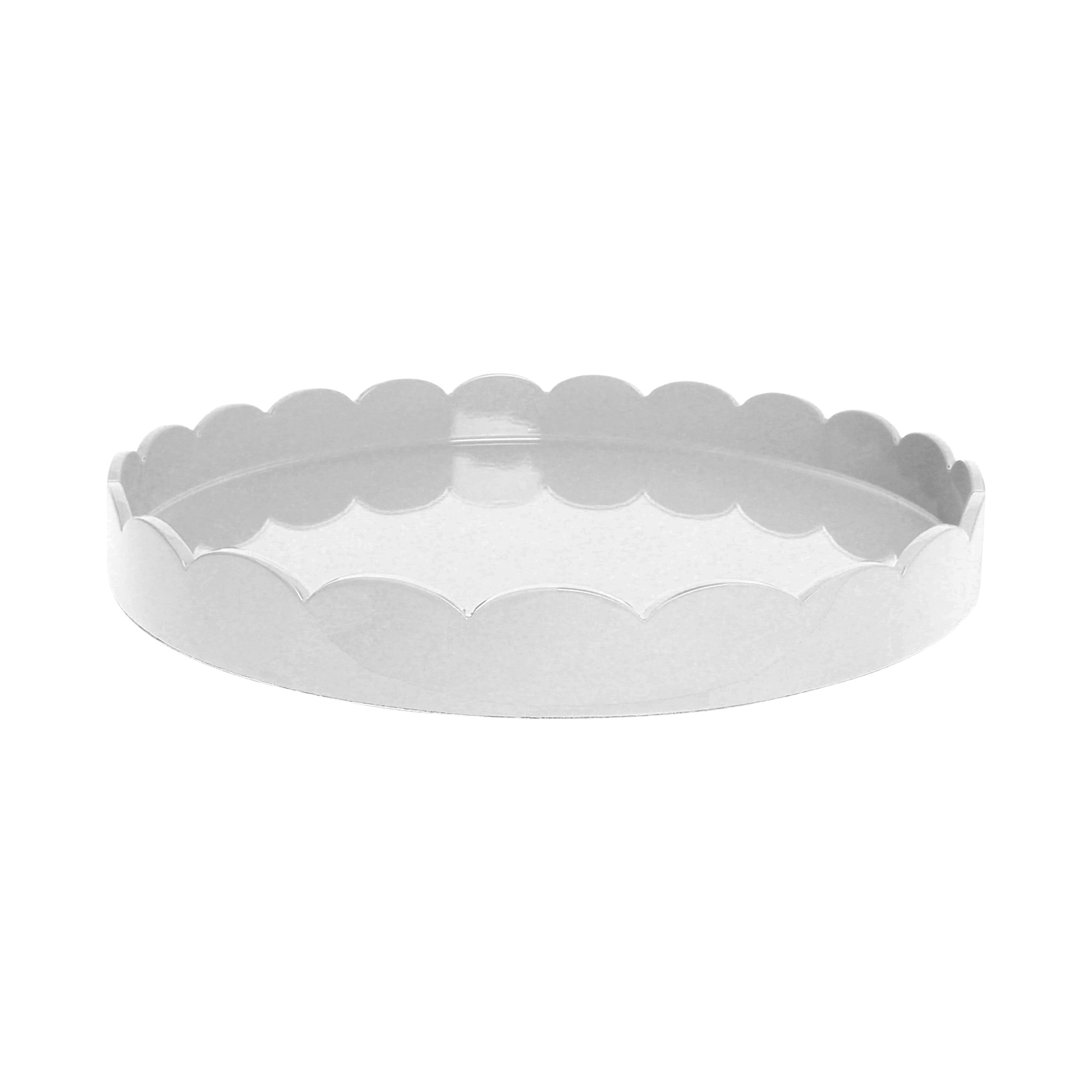 Addison Ross Lakovaný servírovací podnos s vlnitým okrajem, Ø 41 cm, bílá TR7000
