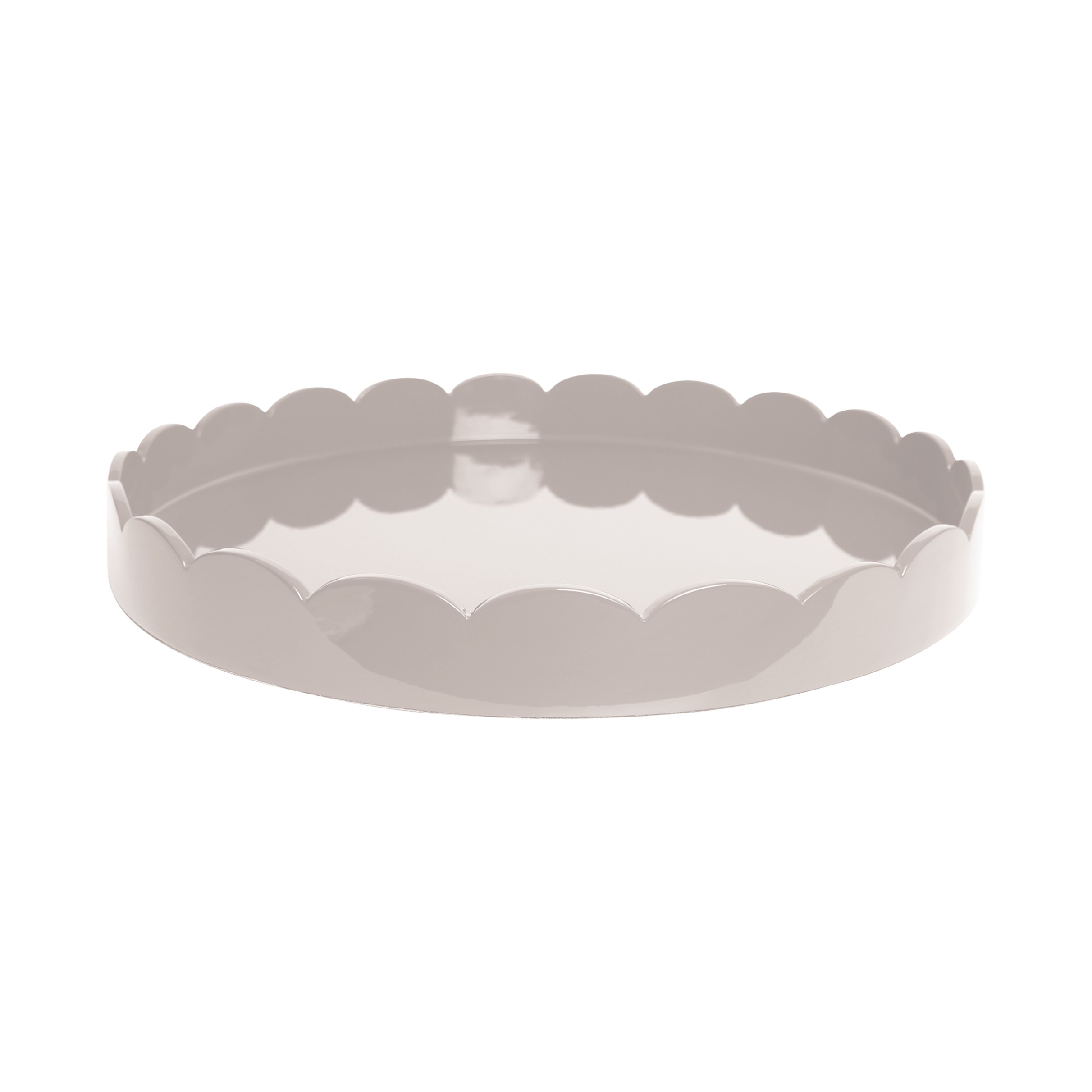 Addison Ross Lakovaný servírovací podnos s vlnitým okrajem, Ø 50,5 cm, cappuccino TR7301