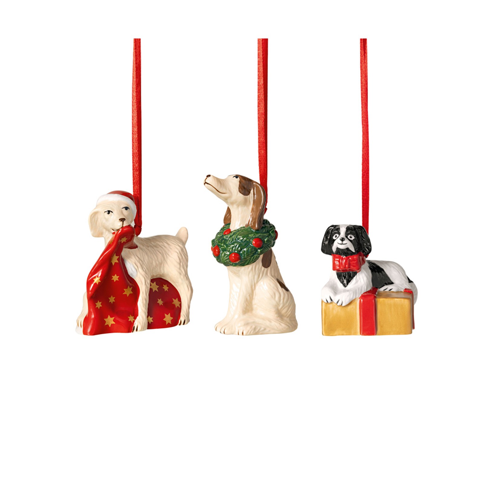 Villeroy & Boch Závěsná vánoční dekorace Nostalgic Ornaments, Pejsci, 3 ks 14-8331-6692