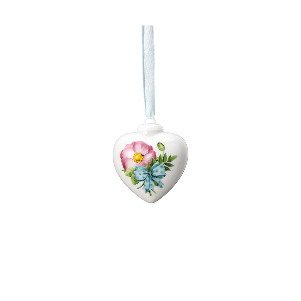 Rosenthal Velikonoční porcelánová závěsná dekorace mini srdíčko "Sasanka", 4,5 cm 02256-727121-27840