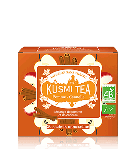 Kusmi Tea Porcovaný ovocný čaj Jablko se skořicí Bio, 20 sáčků 21279A1120