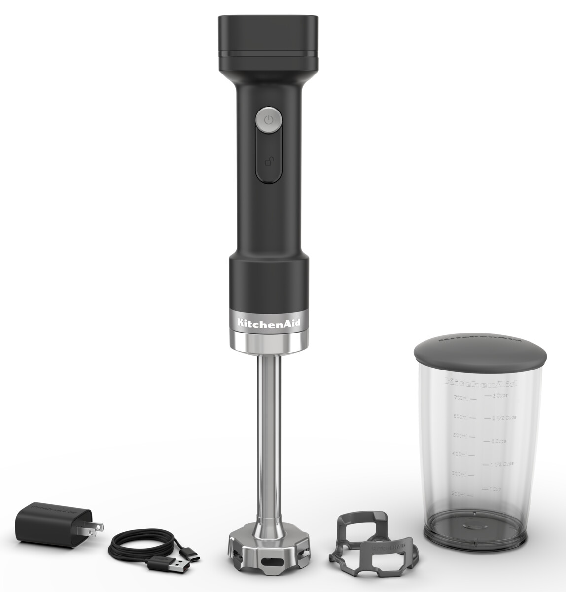 KitchenAid Bezdrátový tyčový mixér GO s baterií, 5KHBRV71BM, černá mat  5KHBRV71BM