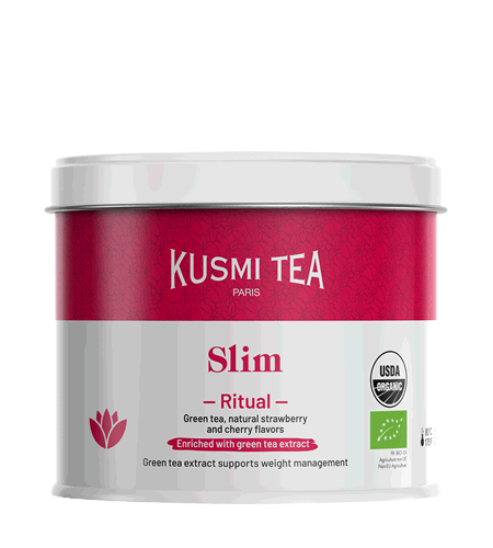 Kusmi Tea Sypaný zelený čaj na zrychlení metabolismu Slim Ritual, kovová dóza 100 g 21254A1070
