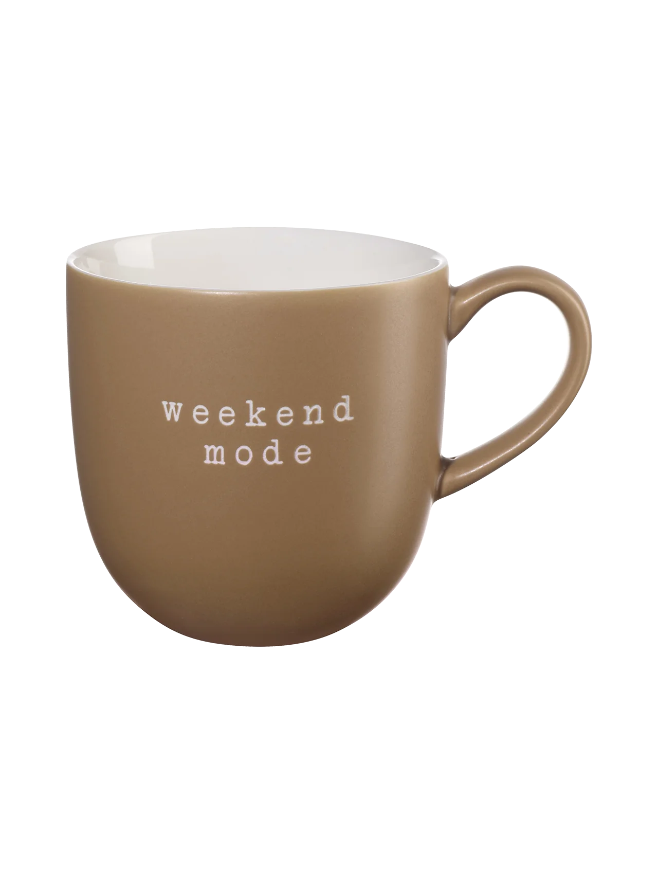 Kusmi Tea Porcelánový hrnek hey! Weekend mode, 0,35 l, béžový 5000000905