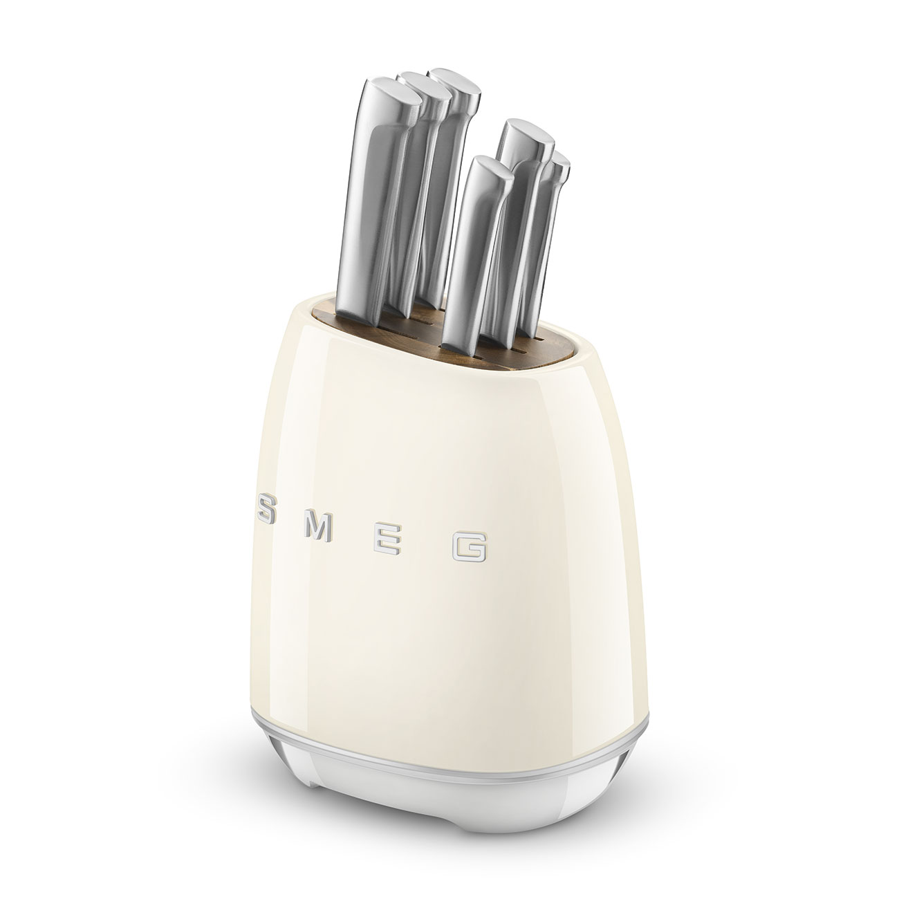 Smeg SMEG blok s noži, 6 ks krémová KBSF02CR