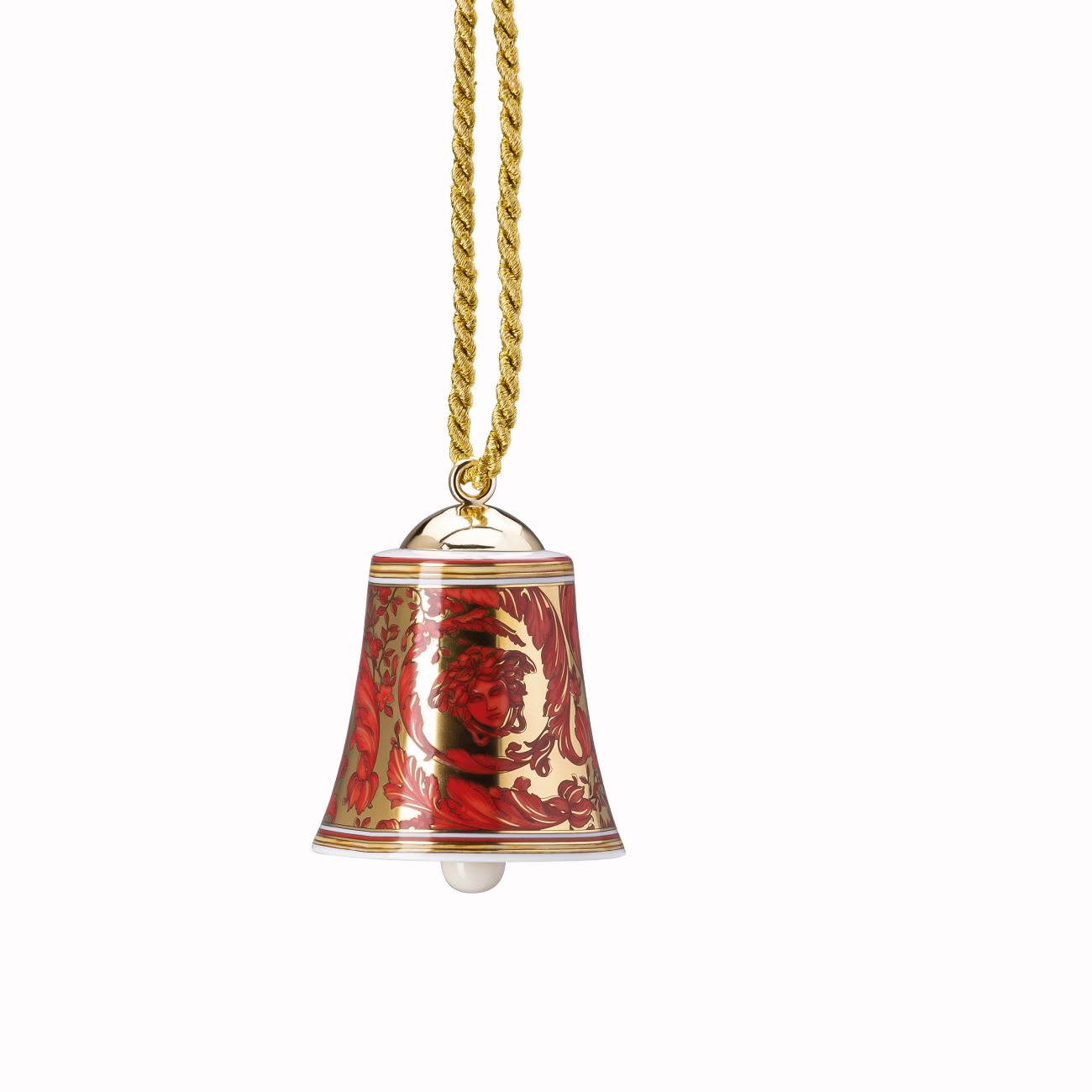 Rosenthal Porcelánový zvoneček Versace Medusa Garland, výška 7 cm, červená 14089-409958-27911