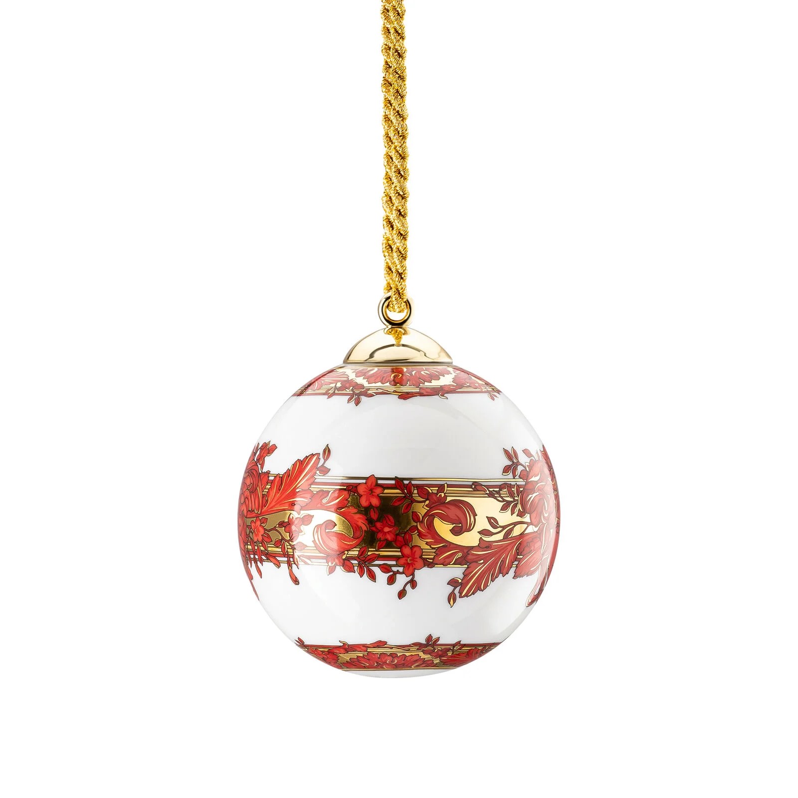 Rosenthal Porcelánová vánoční koule Versace Medusa Garland, Ø 7,5 cm, červená 14283-409958-27940