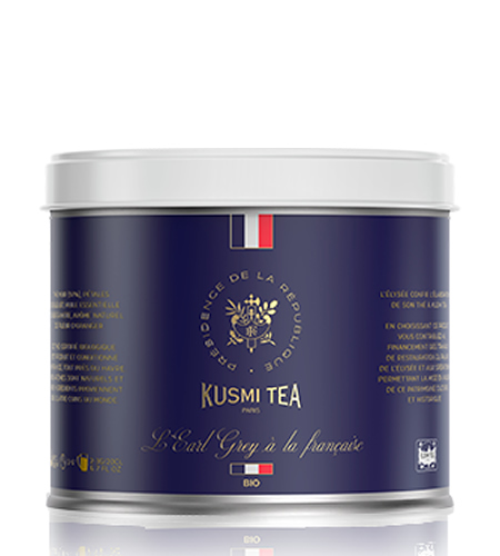Kusmi Tea Sypaný černý čaj Earl Grey l'Elysée Bio, kovová dóza 100 g 21298A1070