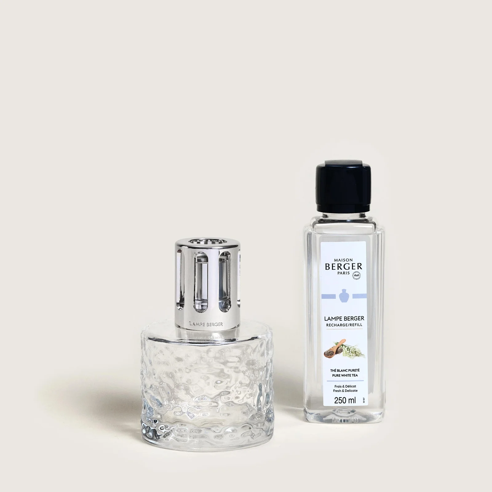 Maison Berger Paris Katalytická lampa Mirage, transparentní + náplň Čistý bílý čaj, 250 ml  4845