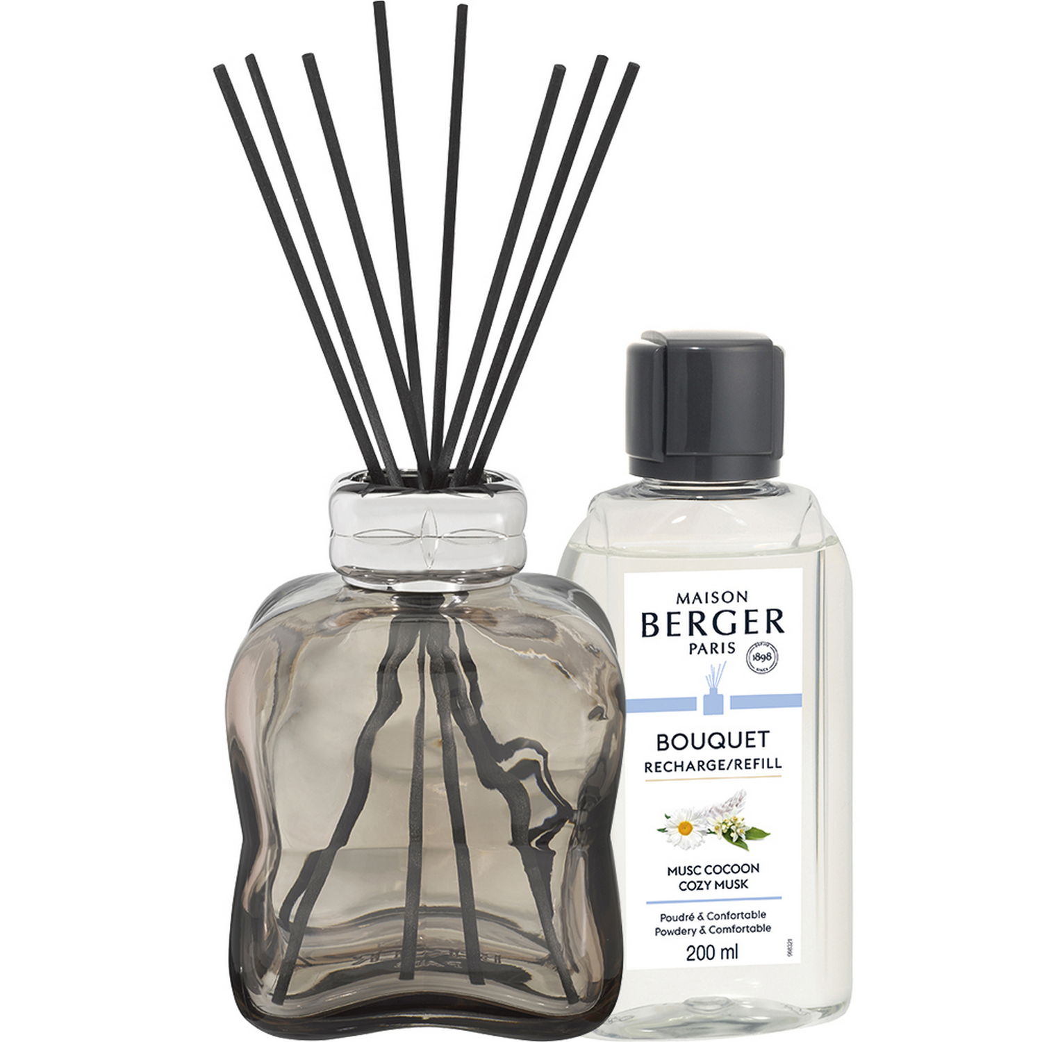 Maison Berger Paris Aroma difuzér Cosy, hnědý + náplň Uklidňující pižmo 200 ml 7828