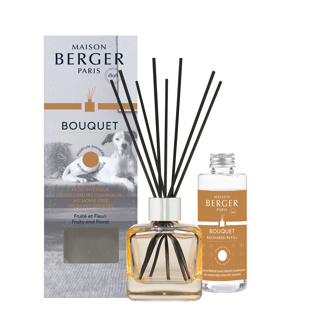 Maison Berger Paris Aroma difuzér Cube + náplň Antiodour zvířata – Ovocno-květinová vůně 100 ml 7761